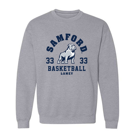 Samford - NCAA Men's Basketball : Zach Lamey - Fashion Shersey Crewneck Sweatshirt-0