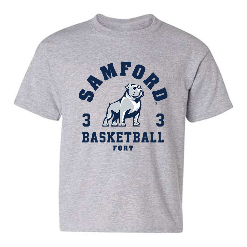 Samford - NCAA Men's Basketball : Trey Fort - Fashion Shersey Youth T-Shirt-0