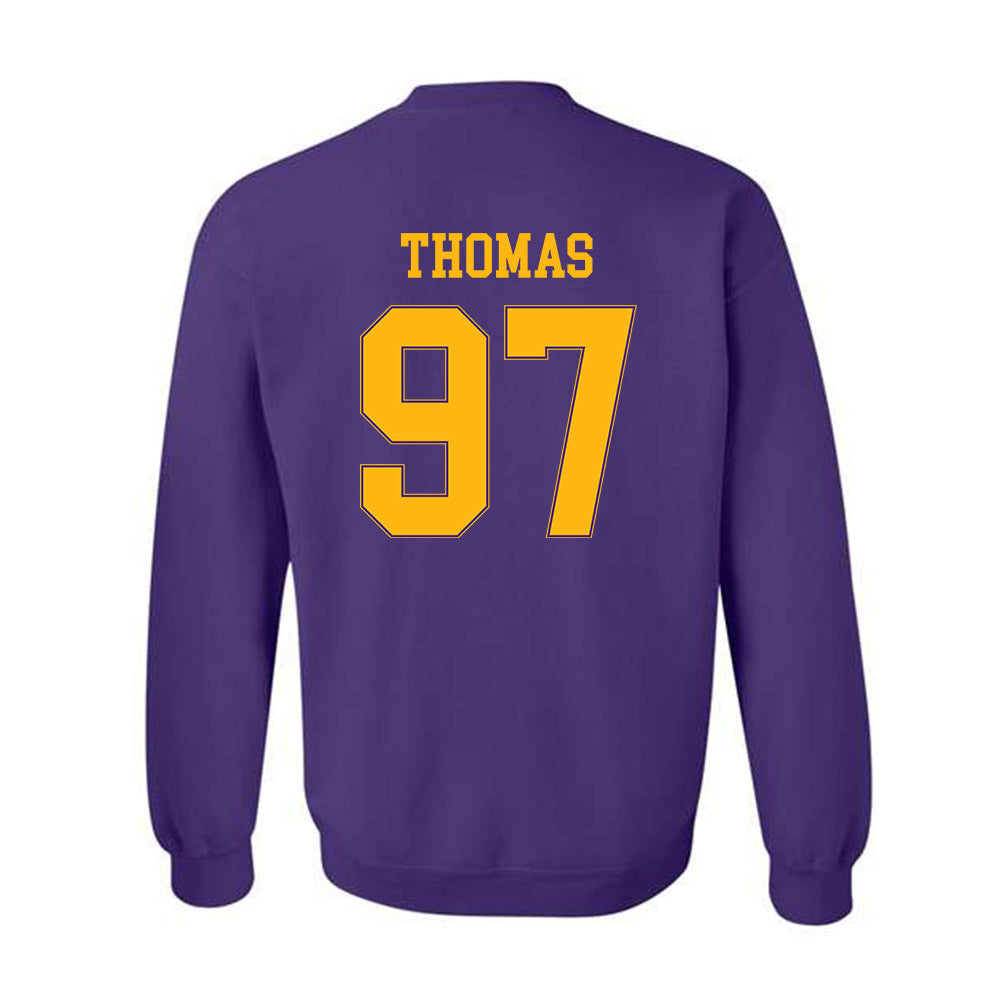 Northern Iowa - NCAA Football : Theo Thomas - Classic Shersey Crewneck Sweatshirt-1