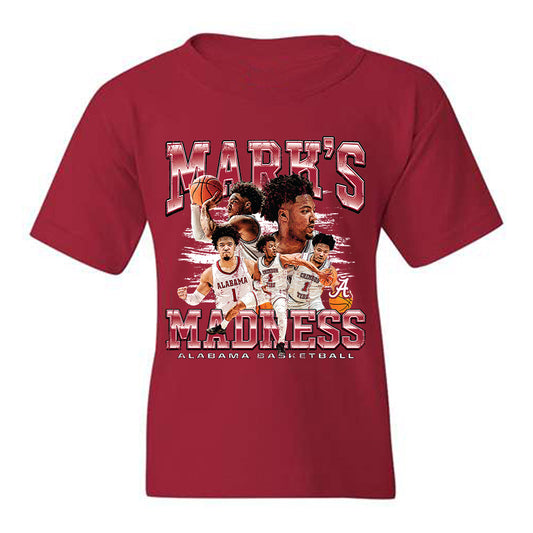 Alabama - NCAA Men’s Basketball : Mark Sears - Mark’s Madness Youth T-Shirt