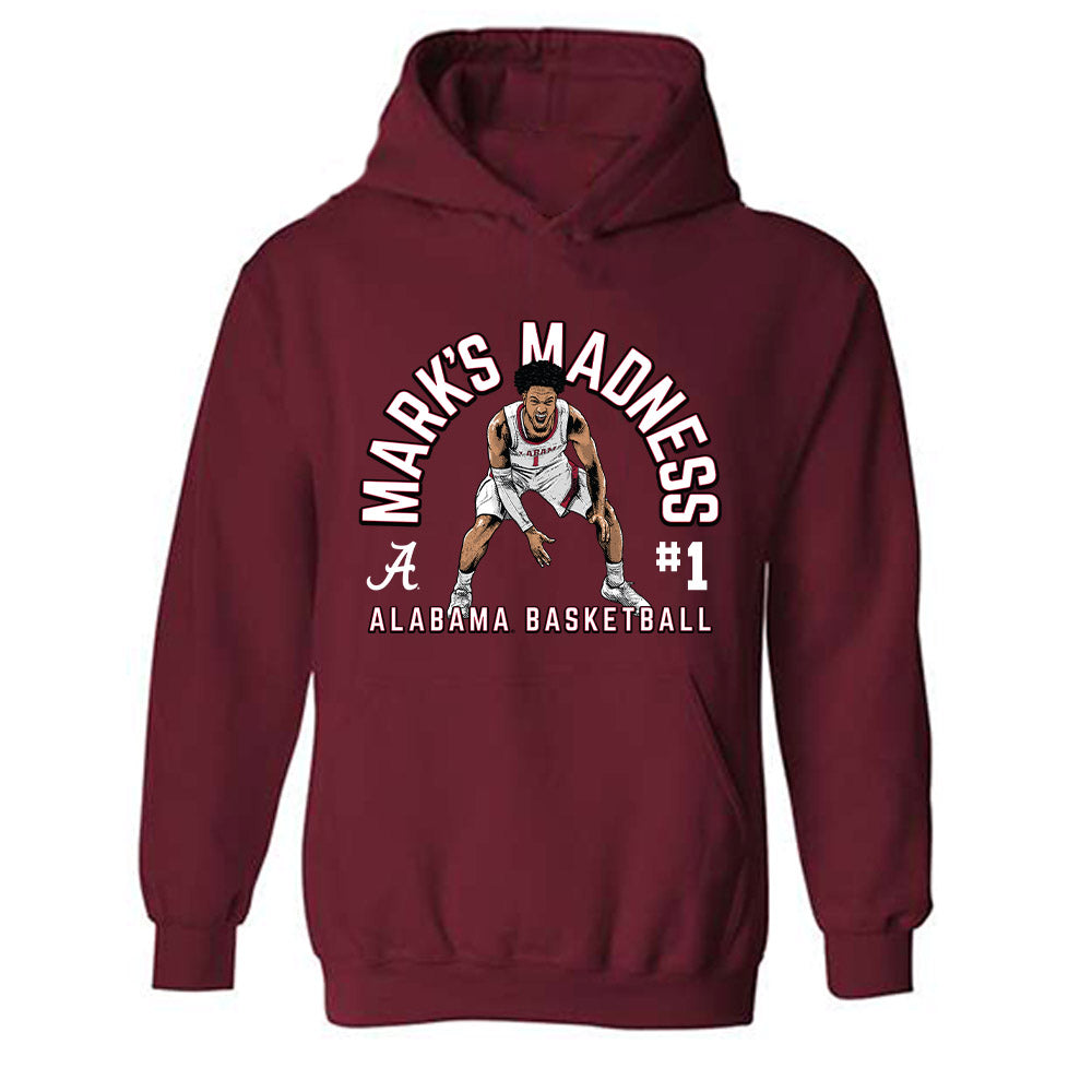 Alabama - NCAA Men's Basketball : Mark Sears - Hooded Sweatshirt Individual Caricature