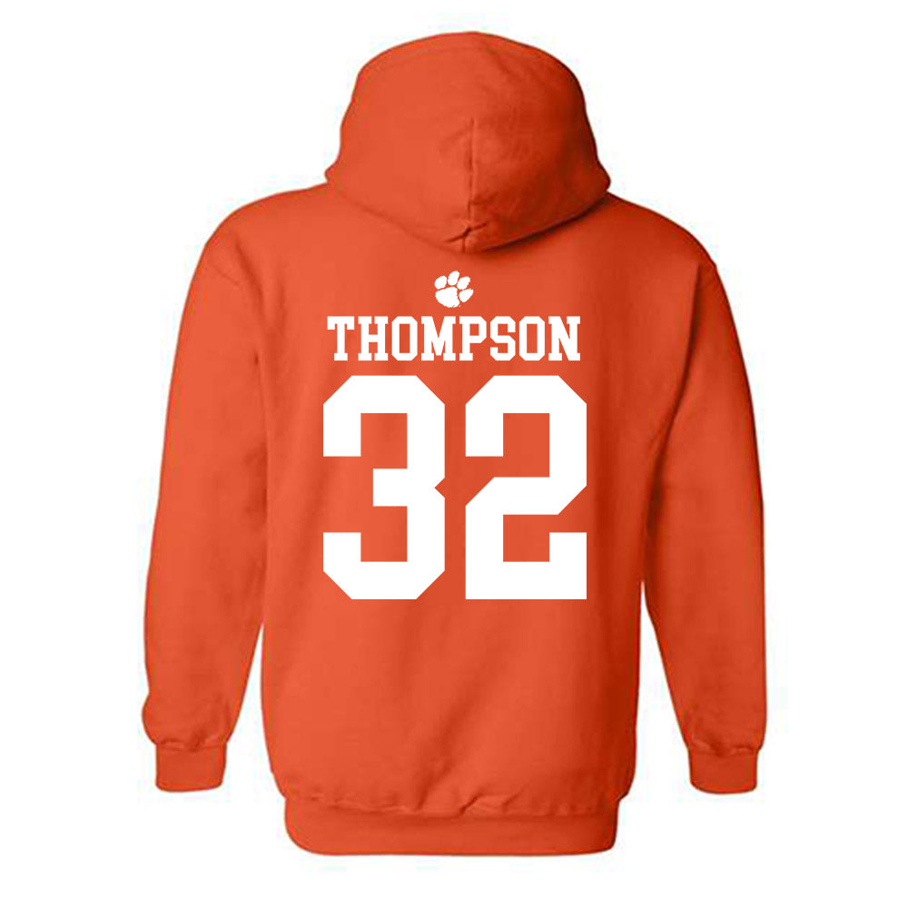 Clemson - NCAA Women's Basketball : Raven Thompson - Sports Shersey Hooded Sweatshirt-1