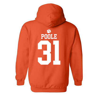 Clemson - NCAA Women's Basketball : Anya Poole - Sports Shersey Hooded Sweatshirt-1