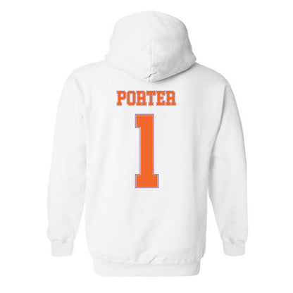 Clemson - NCAA Men's Basketball : Jestin Porter - Sports Shersey Hooded Sweatshirt-1