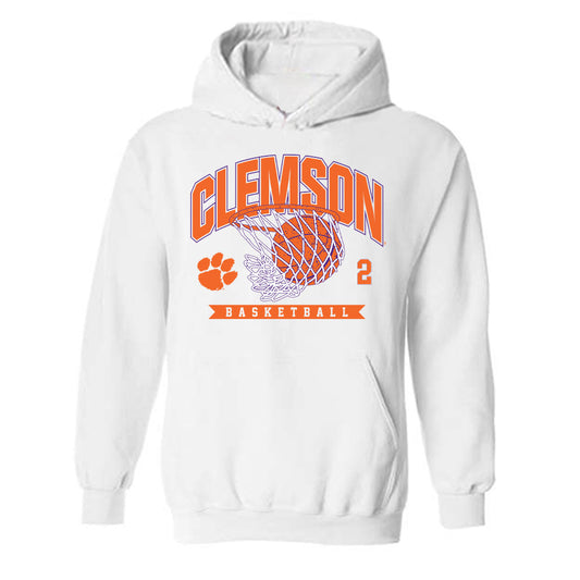 Clemson - NCAA Men's Basketball : Dillon Hunter - Sports Shersey Hooded Sweatshirt-0