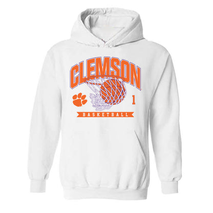 Clemson - NCAA Men's Basketball : Jestin Porter - Sports Shersey Hooded Sweatshirt-0