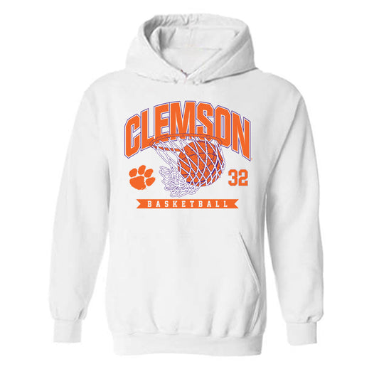 Clemson - NCAA Women's Basketball : Raven Thompson - Sports Shersey Hooded Sweatshirt-0