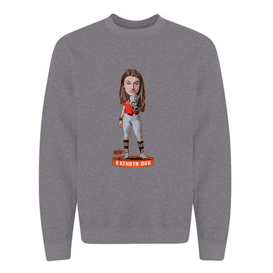 Oklahoma State - NCAA Softball : Kathryn Ogg - Crewneck Sweatshirt Individual Caricature