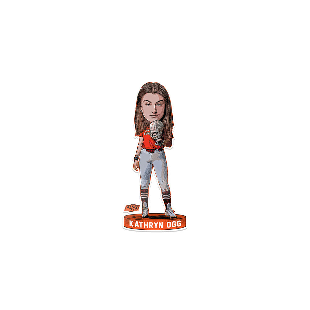 Oklahoma State - NCAA Softball : Kathryn Ogg - Sticker Individual Caricature