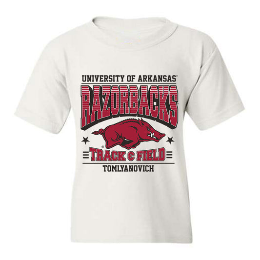Arkansas - NCAA Men's Track & Field : TJ Tomlyanovich - Sports Shersey Youth T-Shirt
