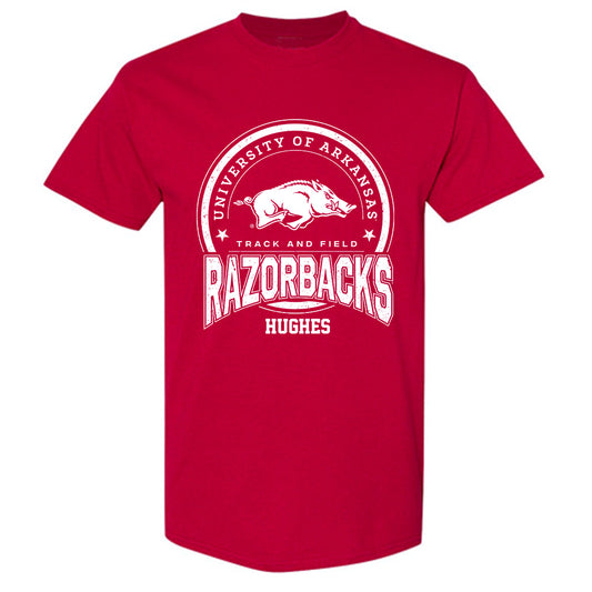 Arkansas - NCAA Men's Track & Field : Andrew Hughes - Sports Shersey T-Shirt