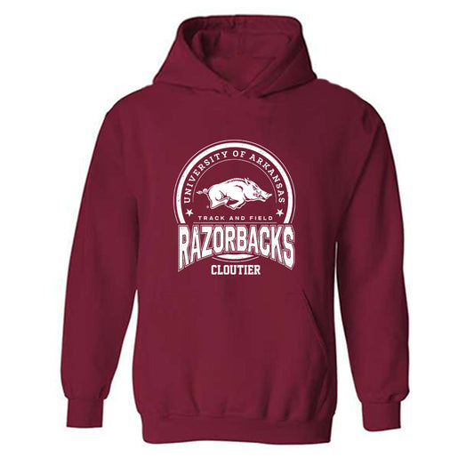 Arkansas - NCAA Women's Track & Field : Emily Cloutier - Sports Shersey Hooded Sweatshirt-0