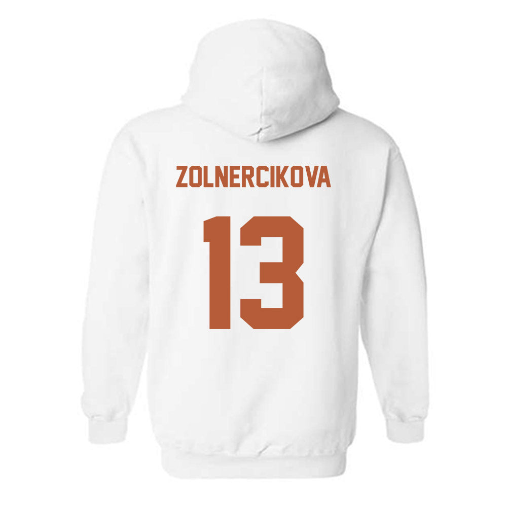 Texas - NCAA Beach Volleyball : Karin Zolnercikova - Classic Shersey Hooded Sweatshirt-1