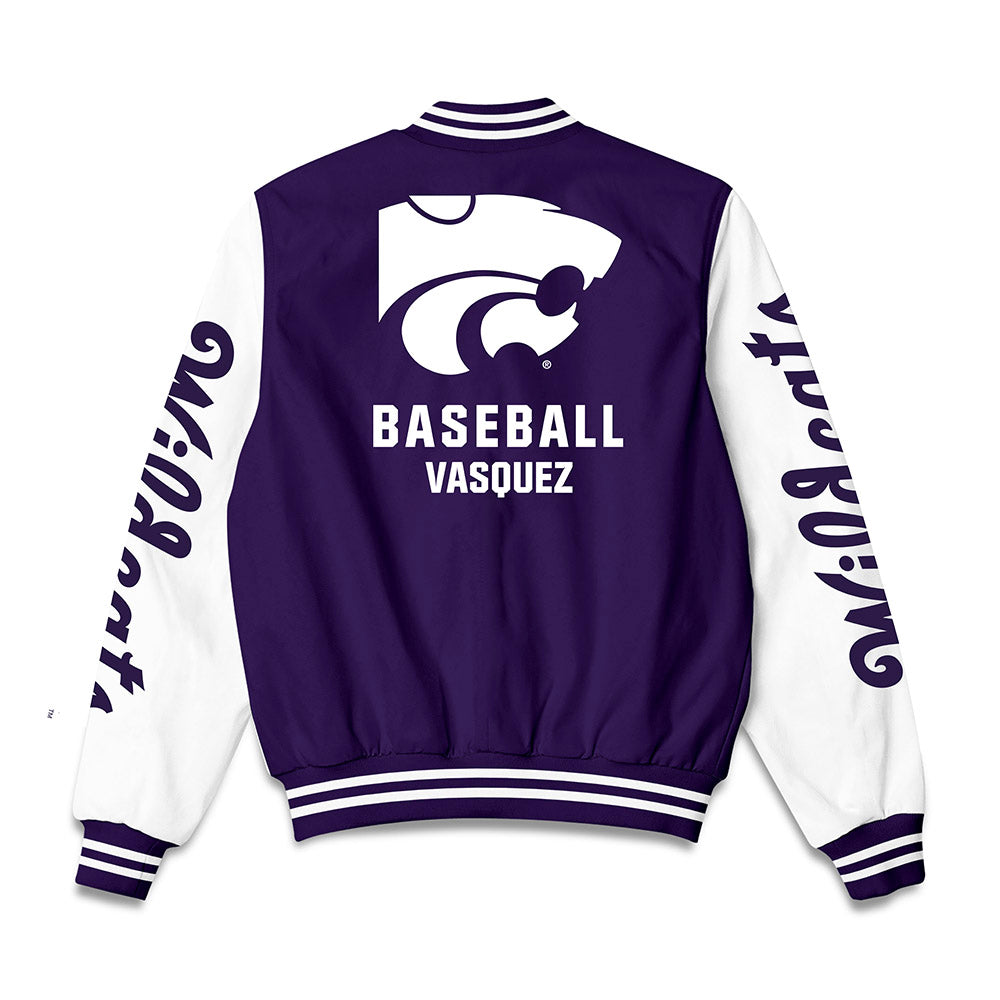 Kansas State - NCAA Baseball : Carlos Vasquez - Bomber Jacket-1
