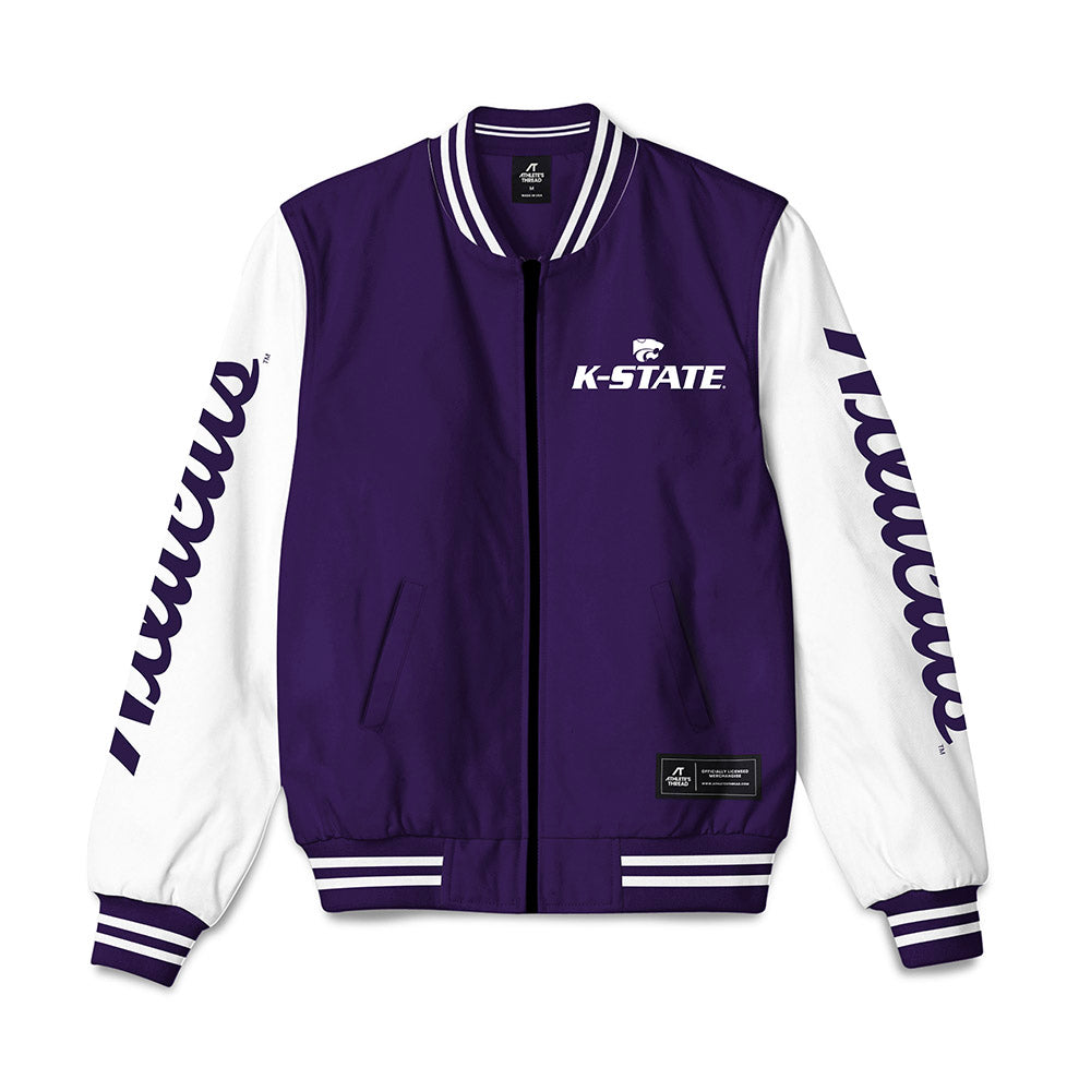 Kansas State - NCAA Women's Track & Field : Claire Bybee - Bomber Jacket-0