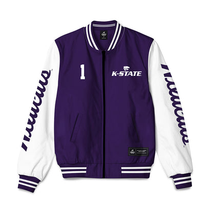 Kansas State - NCAA Men's Basketball : Abdi Bashir - Bomber Jacket-0