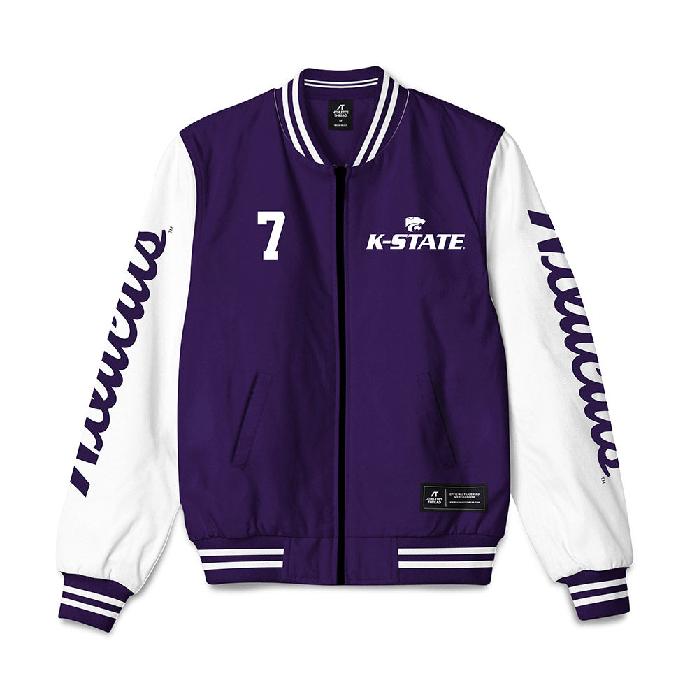 Kansas State - NCAA Baseball : Aj Evasco - Bomber Jacket-0