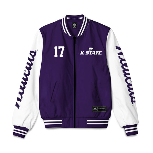 Kansas State - NCAA Football : Mikey Bergeron - Bomber Jacket