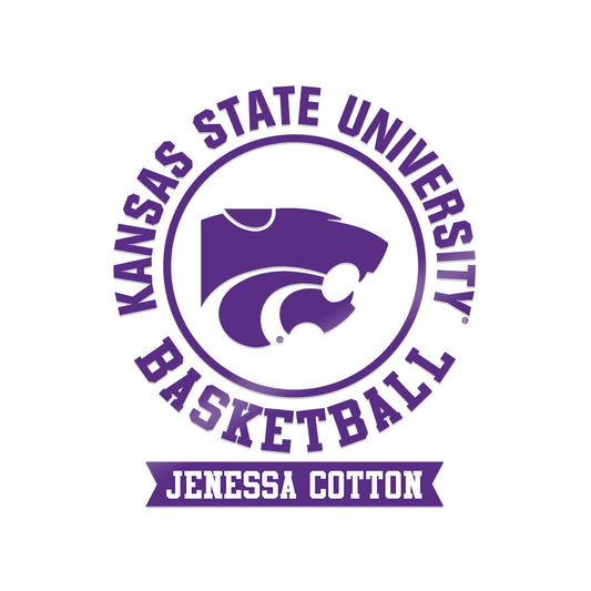 Kansas State - NCAA Women's Basketball : Jenessa Cotton - Sticker-0