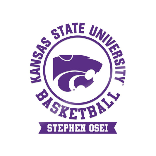 Kansas State - NCAA Men's Basketball : Stephen Osei - Sticker-0