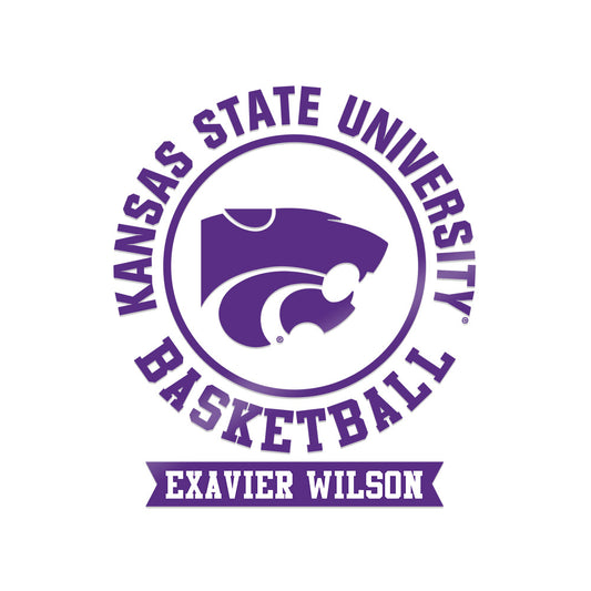 Kansas State - NCAA Men's Basketball : Exavier Wilson - Sticker-0