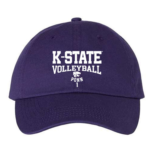 Kansas State - NCAA Women's Volleyball : Caleigh Ponn - Dad Hat-0