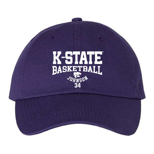Kansas State - NCAA Men's Basketball : Nate Johnson - Dad Hat-0