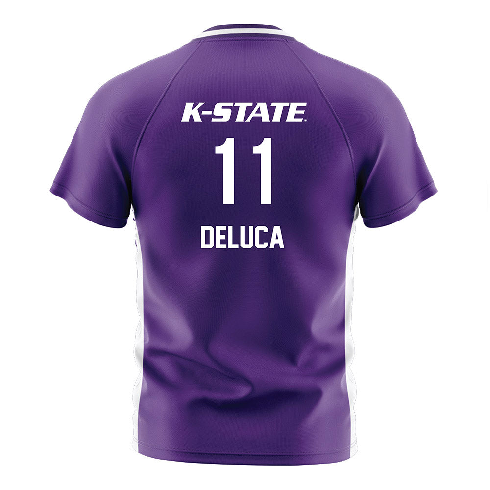 Kansas State - NCAA Women's Soccer : Emerson DeLuca - Purple Soccer Jersey-1