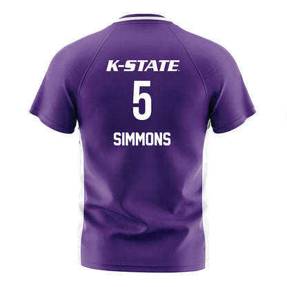 Kansas State - NCAA Women's Soccer : Sophie Simmons - Purple Soccer Jersey