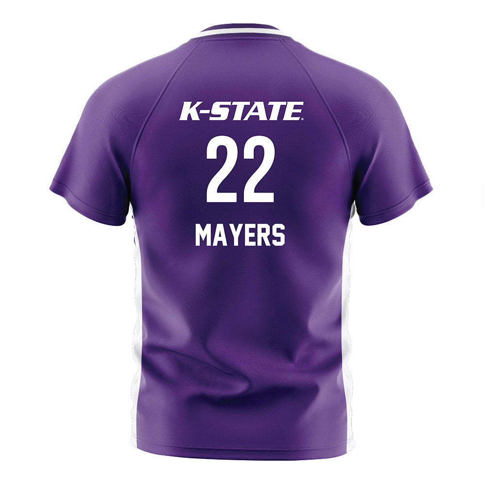 Kansas State - NCAA Women's Soccer : Langley Mayers - Purple Soccer Jersey-1