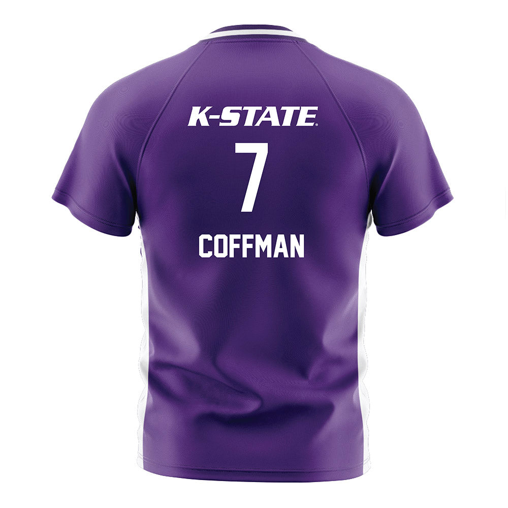 Kansas State - NCAA Women's Soccer : Sydney Coffman - Purple Soccer Jersey-1
