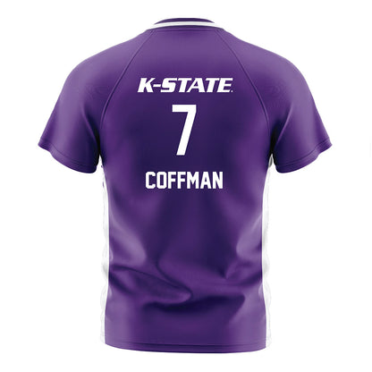 Kansas State - NCAA Women's Soccer : Sydney Coffman - Purple Soccer Jersey-1