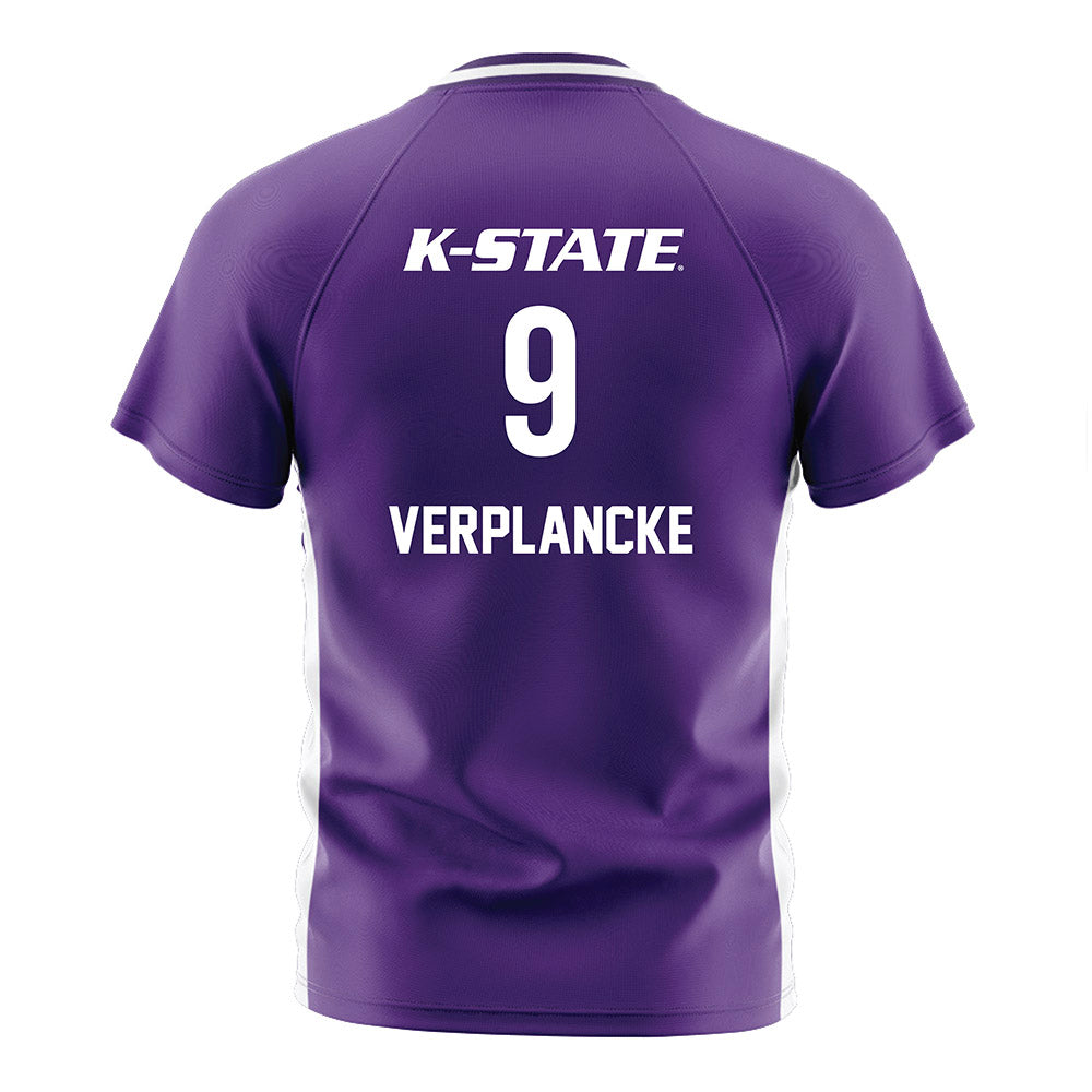 Kansas State - NCAA Women's Soccer : Jenna Verplancke - Purple Soccer Jersey-1
