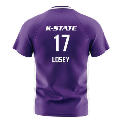 Kansas State - NCAA Women's Soccer : Jordan Losey - Purple Soccer Jersey-1
