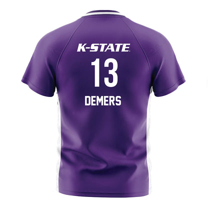 Kansas State - NCAA Women's Soccer : Gabby DeMers - Purple Soccer Jersey-1