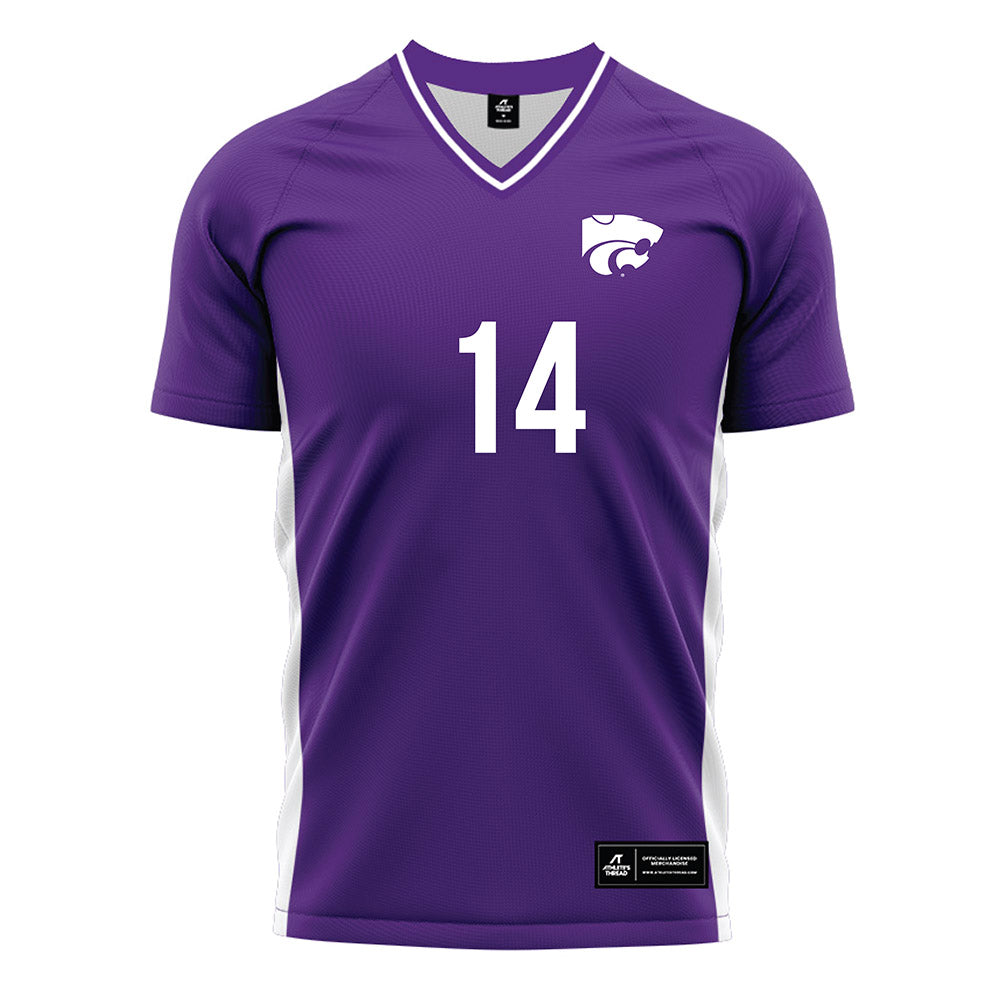 Kansas State - NCAA Women's Soccer : Reece Walrod - Purple Soccer Jersey