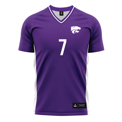 Kansas State - NCAA Women's Soccer : Sydney Coffman - Purple Soccer Jersey-0