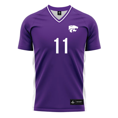Kansas State - NCAA Women's Soccer : Emerson DeLuca - Purple Soccer Jersey-0