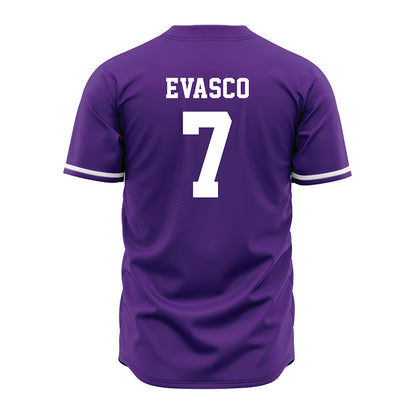 Kansas State - NCAA Baseball : Aj Evasco - Purple Jersey-1
