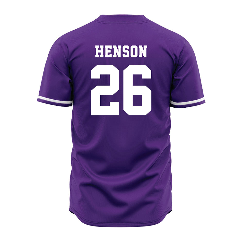 Kansas State - NCAA Baseball : Micah Henson - Purple Jersey-1
