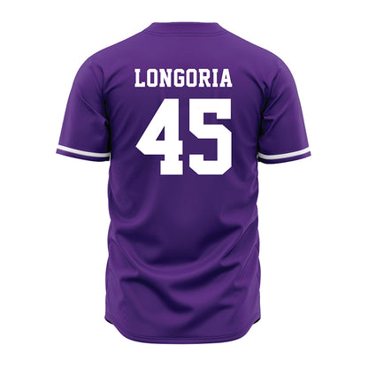 Kansas State - NCAA Baseball : Adan Longoria - Purple Jersey-1