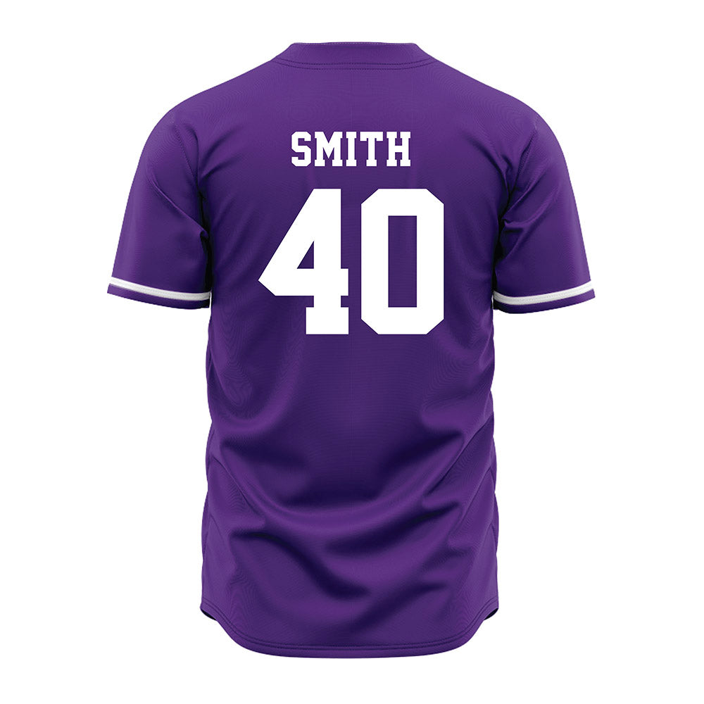Kansas State - NCAA Baseball : Miles Smith - Purple Jersey-1