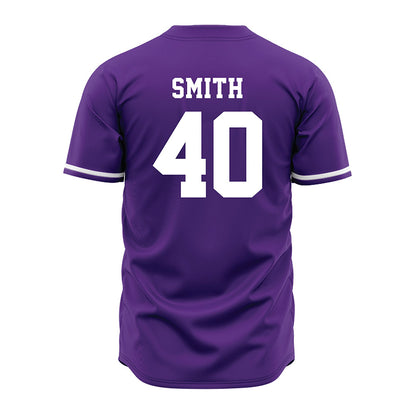 Kansas State - NCAA Baseball : Miles Smith - Purple Jersey-1