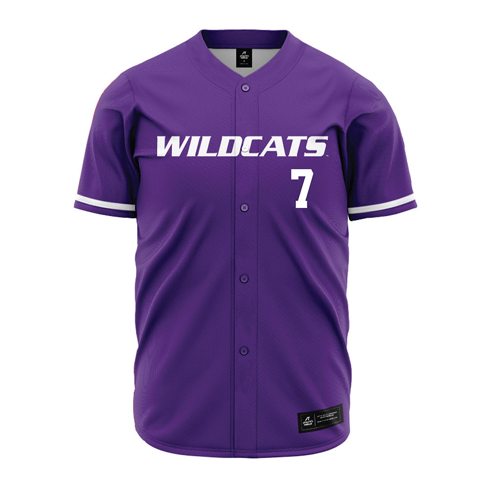 Kansas State - NCAA Baseball : Aj Evasco - Purple Jersey-0