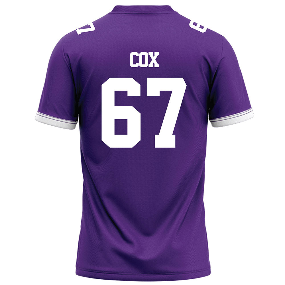 Kansas State - NCAA Football : Logan Cox - Purple Football Jersey