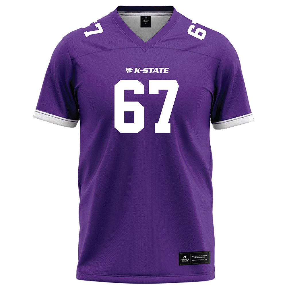 Kansas State - NCAA Football : Logan Cox - Purple Football Jersey