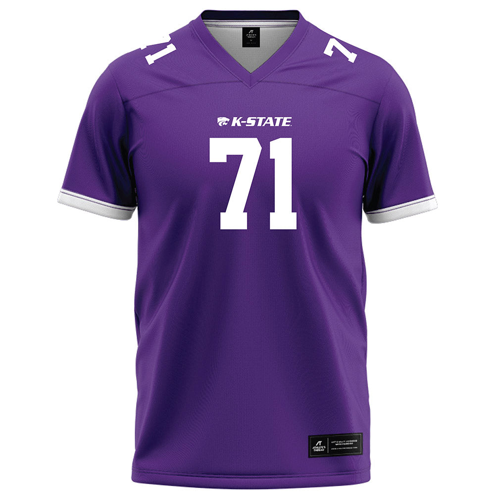 Kansas State - NCAA Football : Dylan Villarouel - Purple Football Jersey-0