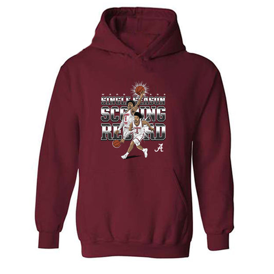 Alabama - NCAA Men's Basketball : Mark Sears - Hooded Sweatshirt Individual Caricature