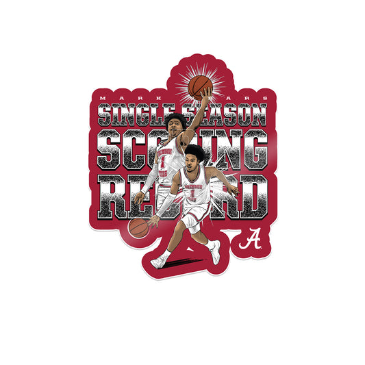 Alabama - NCAA Men's Basketball : Mark Sears - Sticker Individual Caricature