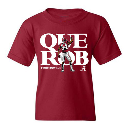Alabama - NCAA Football : Quandarrius Robinson x Roll Tide Willie - Youth T-Shirt Individual Caricature